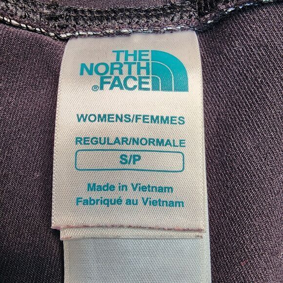 The‎ North Face Cropped Leggings Women's S Flared Black Blue Pattern Vapor Wick - Picture 4 of 11